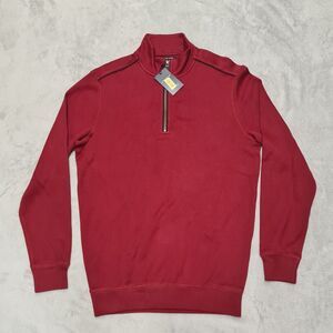 Cremieux Classics Pullover Sweater Men's SMALL Supima Cotton Golf 1/4 Zip Gorp